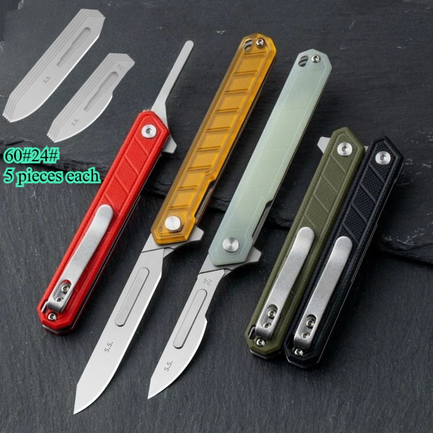 Leatherworking Items - Değiştirilebilir Bıçaklı El Yapımı Bıçak, G10