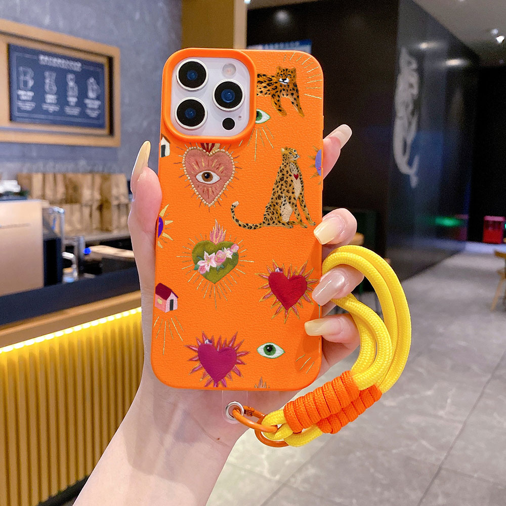 Leather X - Deri Leopar Desenli Telefon Kılıfı iPhone