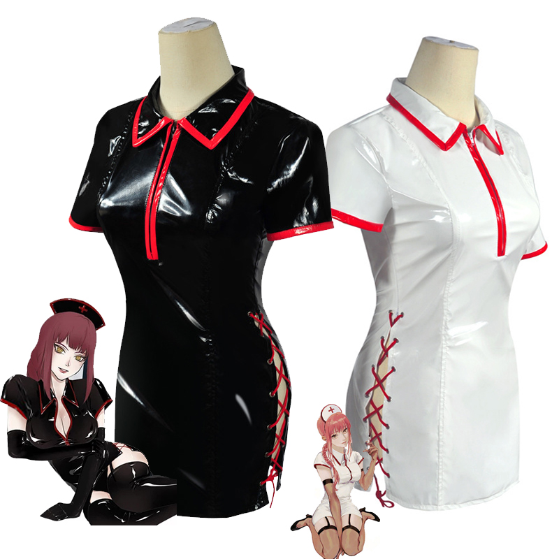 Leather Work Dress - Anime testere adam Cosplay kostüm Makima