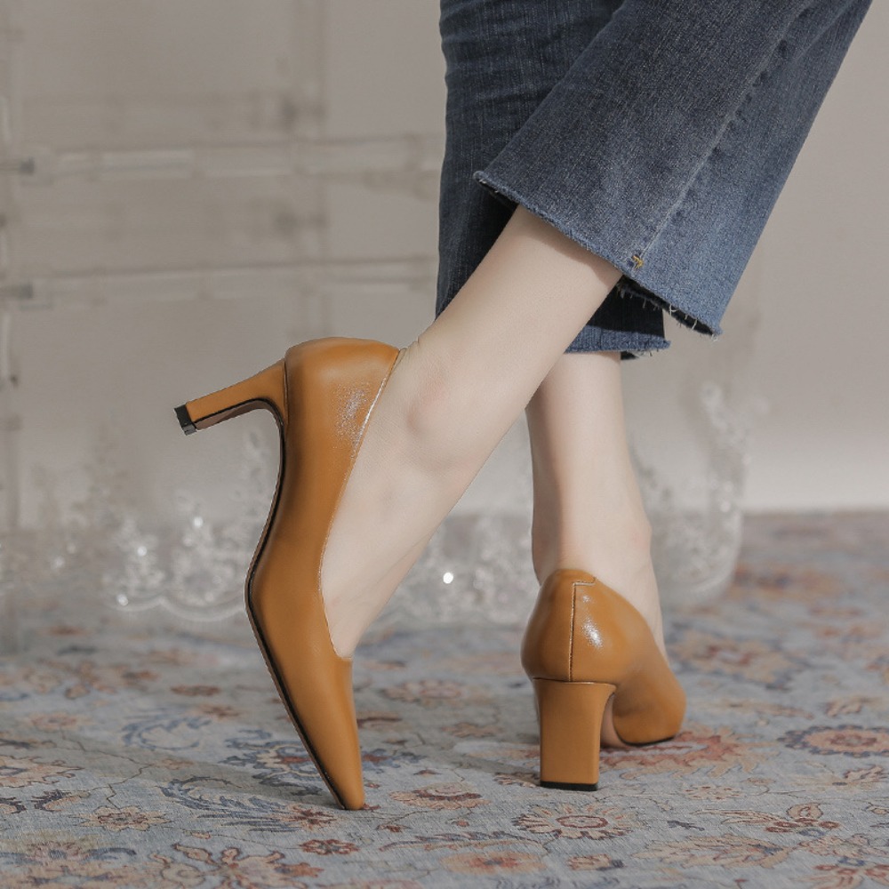 Yüksek Topuklu kadın Yeni Prof - Leather Work Women Shoes incelemesi ve fiyatı