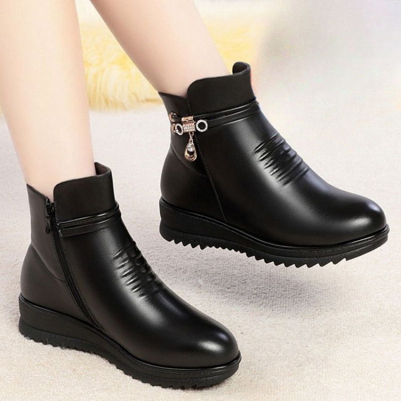 2025 Kışlık Kalın Topuklu Kadı - Leather Work Women Shoes incelemesi ve fiyatı