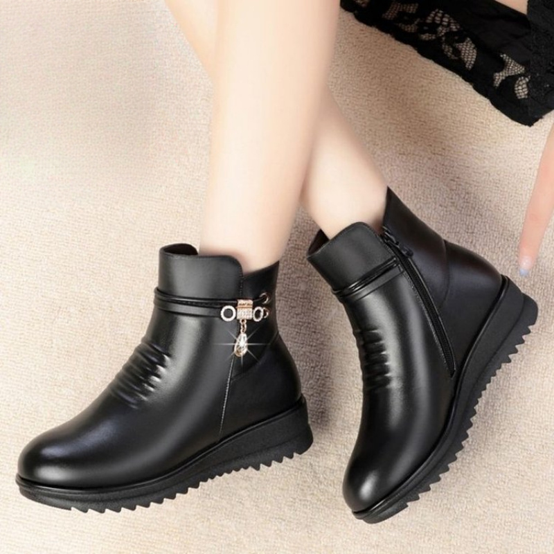 2025 Kışlık Kalın Topuklu Kadı - Leather Work Women Shoes incelemesi ve fiyatı