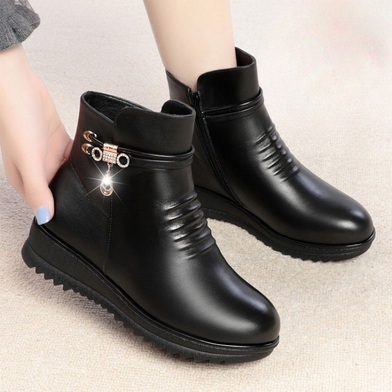 2025 Kışlık Kalın Topuklu Kadı - Leather Work Women Shoes incelemesi ve fiyatı