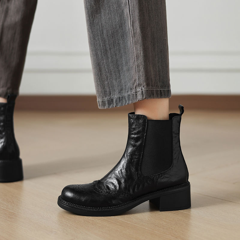 YENİ Sonbahar Botları Kadınlar - Leather Work Women Shoes incelemesi ve fiyatı