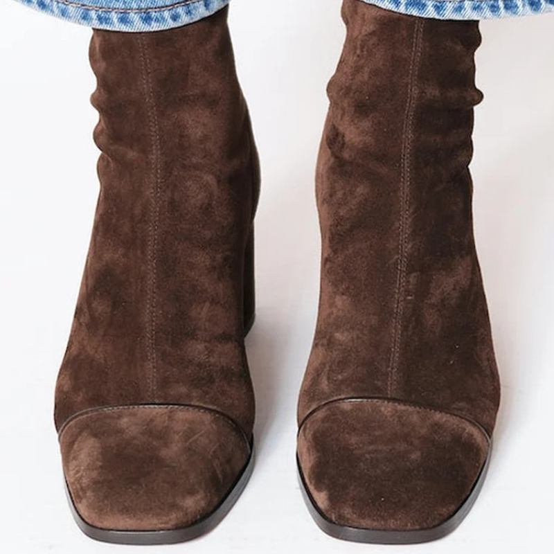 Süet Deri Kadın Botları Sivri  - Leather Work Women Shoes incelemesi ve fiyatı