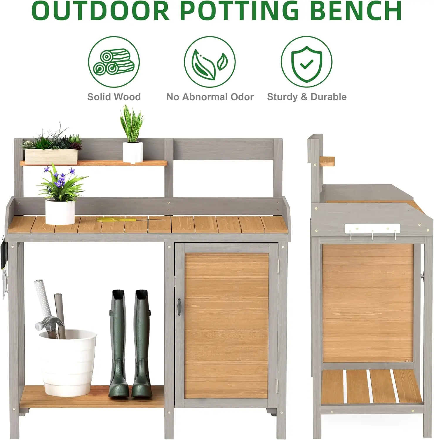 Lavabolu Ahşap Saksı Tezgahı,  - Leatherwork Bench incelemesi ve fiyatı